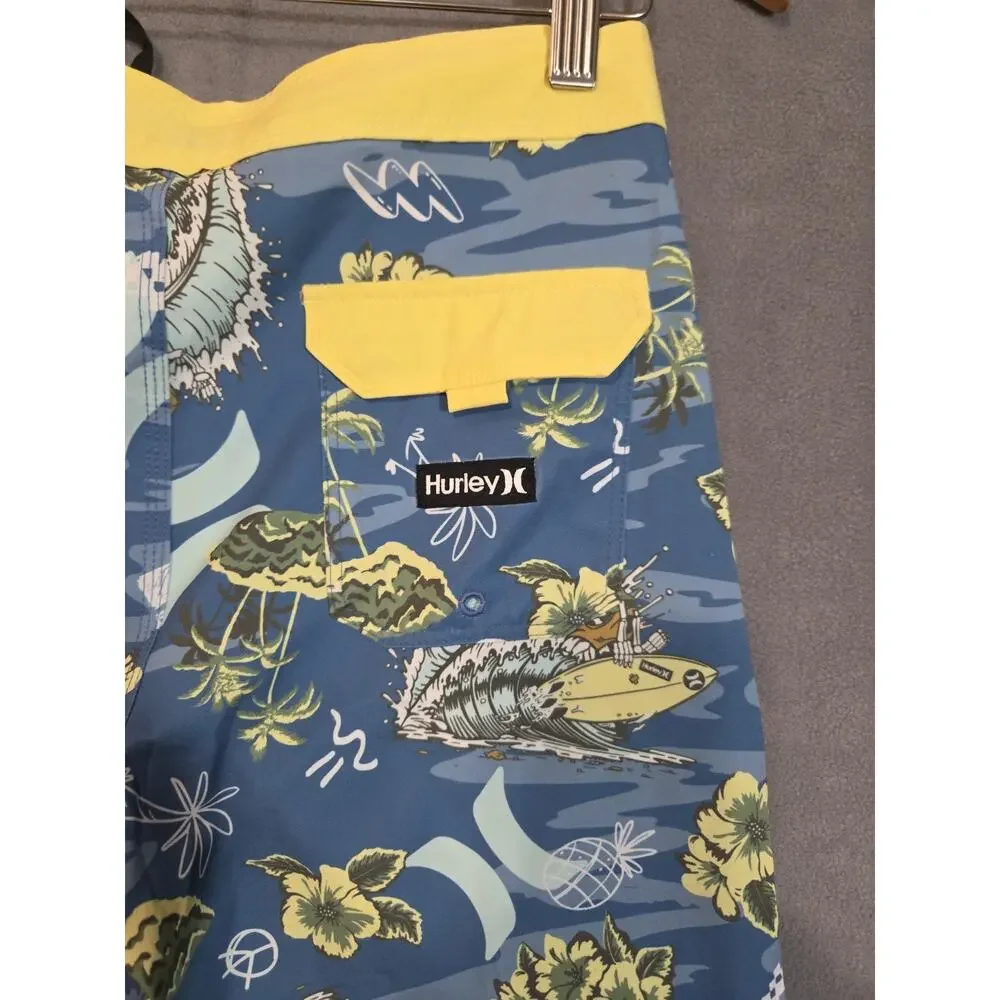 HURLEY BOYS SWIM TRUNKS XL 14/27 8.5